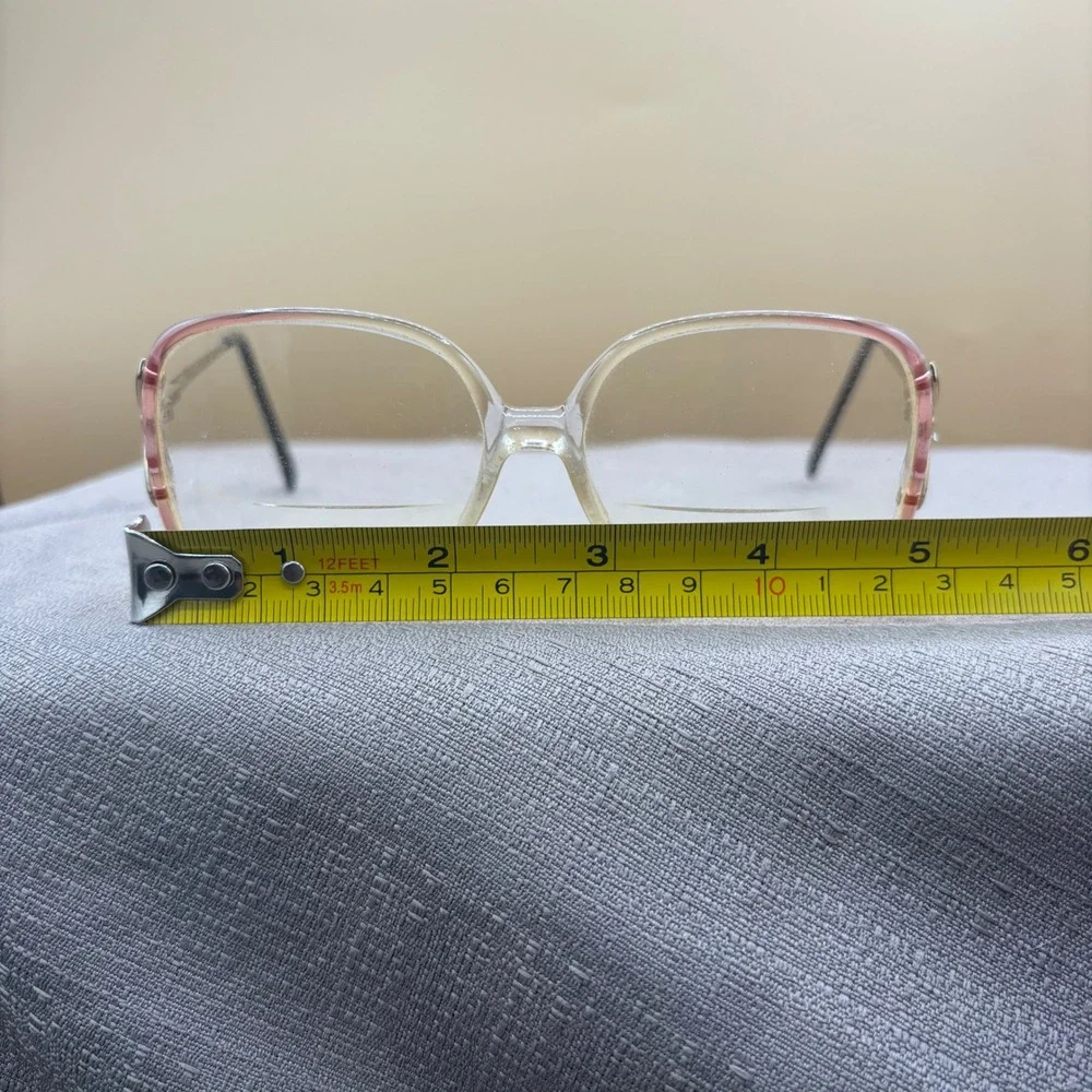 Luxottica Colleen Eyeglasses Women OS Pink Clear Gradient Vintage Librarian-core